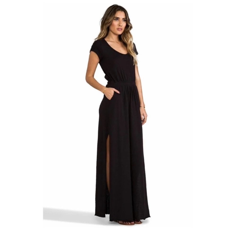 Free people beach Andrina long cut slit maxi dress size
